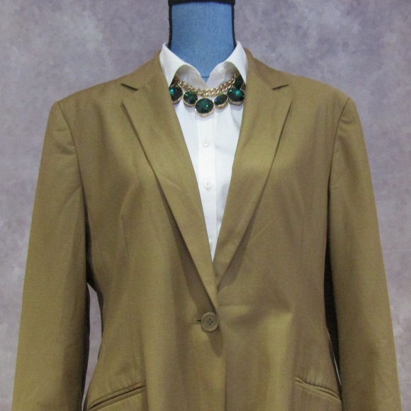 Evan Picone Brown Suit Coat Blazer Size 14 - Picture 2 of 4